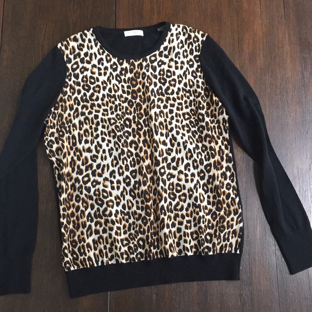 Equipment light knit sweater with silk front